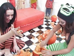 Jayden and moreover Kristina's Pumpkin Fun