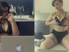 69, デカ尻, イギリス人, 指いじり, ホテル, レズビアン, オマンコ, タトゥー
