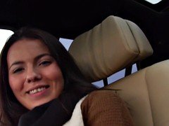 Grote lul, Rondborstig, Auto, Tiener