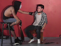 Black amateur master plays with his slave in the kinkiest roles