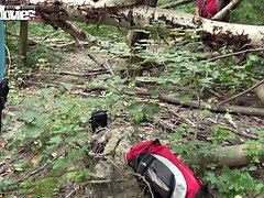 Sperma shot, Sperma in gezicht, Buiten, Zuigen