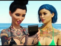 3 dimensionaal, Enthousiasteling, Kont naar mond, Grote kont, Bruinharig, Spel