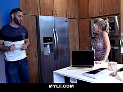 MYLF - Bossy Blonde Cougar Seduces Hot Young Hunk: Big Tits, Blowjob  Milf Porn