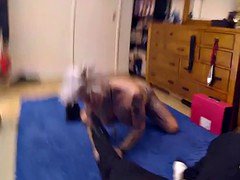 Blonde alt Milf takes cops big dick on the sofa