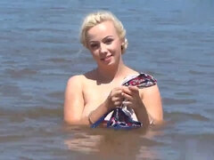 美女, ビーチ, ビキニ, ハードコア, 怪物, 自然山雀, 一人, オッパイの