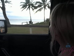 Kate makes it to Hawaii, and you make her cum.