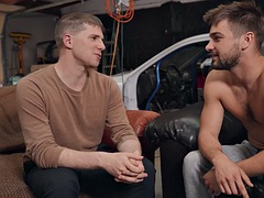 デカチン, フェラチオ, 彼氏, イく瞬間, ゲイ, 手コキする, 馬乗り, フェラする