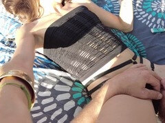 Intimate outdoor encounter with my wife: Real amateur couple enjoys garden pleasure!