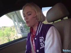 Public Sex: Hitchhiking Blonde Greta Foss Gets Fucked Hard by Martin Gun