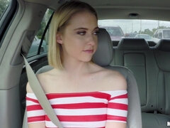 Innocent Hottie Gets Banged - small tits blonde Chloe Cherry fingered and penetrated in car