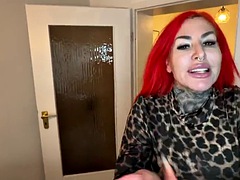Blasen, Latex, Leder, Reif, Milf, Büro, Rotschopf, Titten