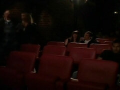 Stephanie Lahay And Blonde Woman Group Sex In The Cinema