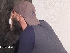 Redhead returns for another round at the gloryhole after one hour