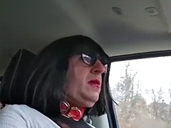 DeeDeeSlut69 in black lingerie licks cum