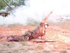 軍人, 黒人, フェラチオ, 茶髪の, バック, 手コキする, 剃毛, ティーン
