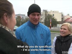 Amateur, Blonde, Voiture, Couple, Tchèque, Argent, Fête, Public