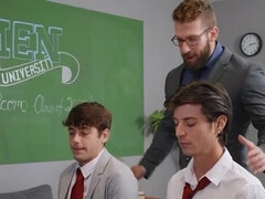 18, デカチン, フェラチオ, 共学, 爸, チン, フェティッシュ, グループ