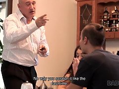Daddy4k. father spreads good-looking chick while step son-in-law...
