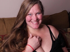 Real wife with huge knockers teasing topless - monster tits in solo boob play