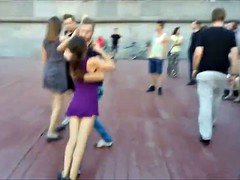 美女, ダンス, スカートのぞき
