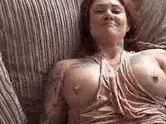 ベッドルーム, 足, ゴス, 自家製, マッサージ, 赤毛, 剃毛, ガリガリ