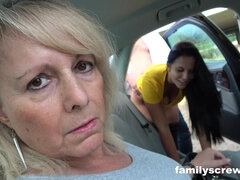Picking Up Mommy And Her Daughter - Outdoor Group Sex