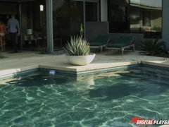 Grosser arsch, Schwanz, Europäisch, Küche, Pool, Muschi, Realität, Nass