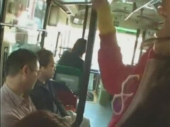 Autobús, Corridas, Consolador, Japonés, Masturbación, Al aire libre, Público, Juguetes