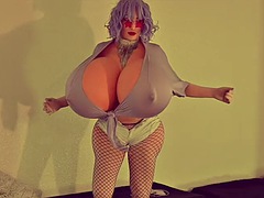 Tetas grandes, Fetichismo travestista, Consolador, Europeo, Látex, Lencería, Tetas, Juguetes