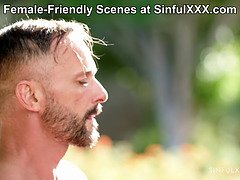 Polla, Ébano, Hembra, Peludo, Pajear, Al aire libre, Piscina, Coño