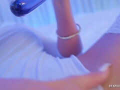 Sexually frustrated nympho gets her anal hole hammered