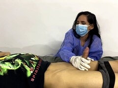Asiatisch, Grosser schwanz, Blasen, Spermaladung, Handjob, Selbstgemacht, Masturbation, Überraschung