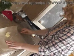 Horny MILF Frina Cooks Nude in Stockings and High Heels: Hot and Cold Meat Rolls