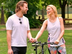 アナル, ブロンド, フェラチオ, 手コキする, キス, 淫乱熟女, 天然, ガリガリ