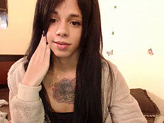 Grosser schwanz, Masturbation, Transfrau, Solo