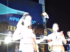 Amateur, Chica, Concurso, Público, Tetas, Mojado