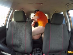 POV pussy fuck in the car with Georgie Lyall