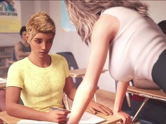 Enthousiasteling, Kont naar mond, Grote kont, Blond, Universiteit, Spel, Lerarin
