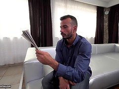 デカパイ, 茶髪の, 手コキする, Hd, なめる, ペニス, オマンコ, オッパイの
