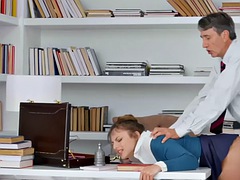 In den arsch, Würgen, Büro, Student, Lehrer, Jungendliche (18+), Titten