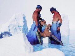 フェラチオ, チン, 指いじり, なめる, アウトドア, オマンコ, 三人, 濡れ