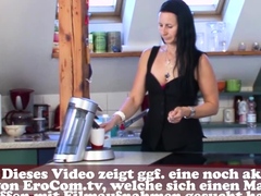 Pijpbeurt, Bruinharig, Europees, Duits, Keuken, Moeder die ik wil neuken, Tieten likken, Vrouw