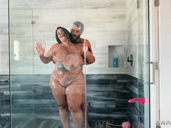 Sofia Rose and Xander Corvus in the shower