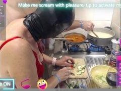 Stel, Inshuiven, Masker, Rijpe lesbienne, Naakt, Kut duiken, Kousen, Webcamera