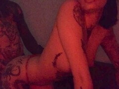 Mamada, Morena, Corridas, Orgasmo, Pequeña, Flaco, Tatuaje, Tetas
