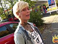 Blonde, Blowjob, Milf, Pov, Public, Slut, Stepmom, Tattoo