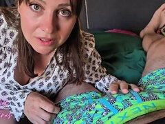 Jealous Stepmom Teaches Step Son A Hot Lesson - Big Tits MILF Creampie