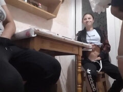 Schmuddelige sprache, Selbstgemacht, Küche, Lesbisch, Orgasmus, Muschi, Nass