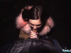 Big cock, Big tits, Blowjob, Female, Natural, Public, Student, Tits