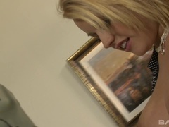 Blondine, Spermaladung, Schwanz, Aufs gesicht abspritzen